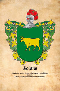 Escudo heráldico del apellido SOLANS