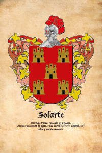 Escudo heráldico del apellido SOLARTE