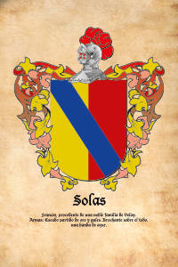 Escudo heráldico del apellido SOLAS