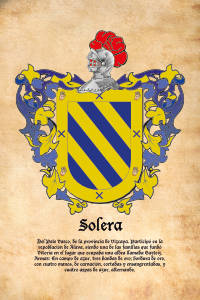 Escudo heráldico del apellido SOLERA