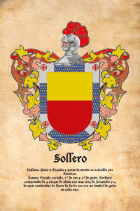 Escudo heráldico del apellido SOLLERO