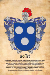 Escudo heráldico del apellido SOLLET