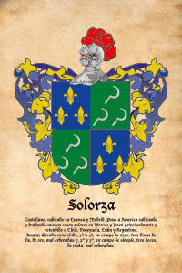 Escudo heráldico del apellido SOLORZA