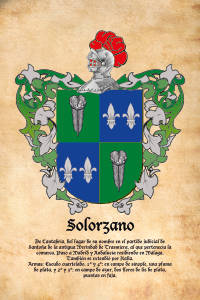 Escudo heráldico del apellido SOLORZANO