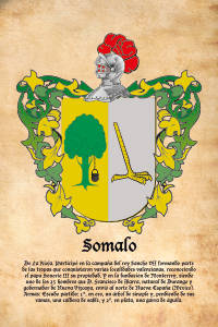 Escudo heráldico del apellido SOMALO