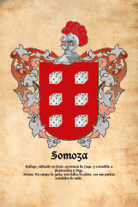 Escudo heráldico del apellido SOMOZA