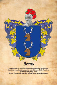 Escudo heráldico del apellido Soms