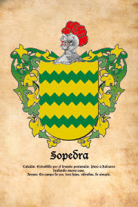 Escudo heráldico del apellido SOPEDRA