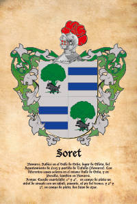 Escudo heráldico del apellido SORET