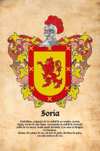Escudo heráldico del apellido SORIA