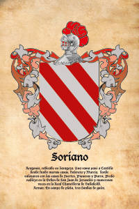 Escudo heráldico del apellido SORIANO