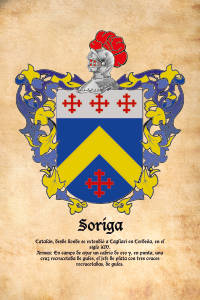 Escudo heráldico del apellido SORIGA
