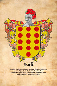 Escudo heráldico del apellido SORLI