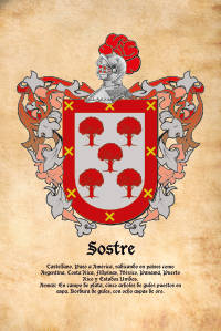 Escudo heráldico del apellido SOSTRE