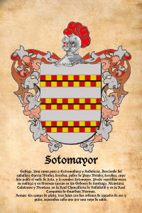 Escudo heráldico del apellido SOTOMAYOR