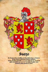 Escudo heráldico del apellido SUAZO