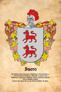 Escudo heráldico del apellido SUERO