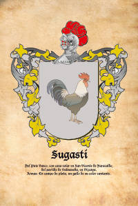 Escudo heráldico del apellido SUGASTI