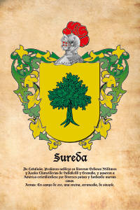 Escudo heráldico del apellido SUREDA