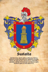 Escudo heráldico del apellido SUSTAITA