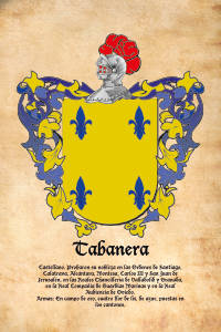 Escudo heráldico del apellido TABANERA