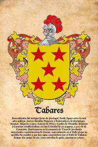 Escudo heráldico del apellido TABARES