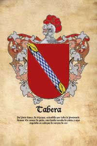 Escudo heráldico del apellido TABERA