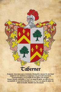 Escudo heráldico del apellido TABERNER