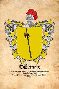 Escudo heráldico del apellido TABERNERO