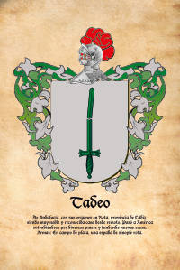 Escudo heráldico del apellido TADEO