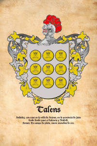 Escudo heráldico del apellido TALENS