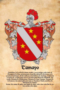 Escudo heráldico del apellido TAMAYO