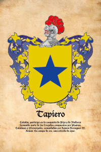 Escudo heráldico del apellido TAPIERO