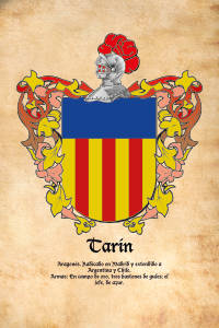 Escudo heráldico del apellido TARIN