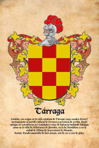 Escudo heráldico del apellido TARRAGA