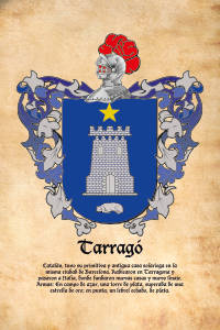 Escudo heráldico del apellido TARRAGO