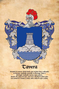 Escudo heráldico del apellido TAVERA