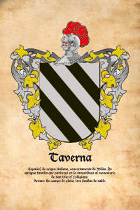 Escudo heráldico del apellido TAVERNA