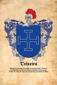 Escudo heráldico del apellido TEIXEIRA