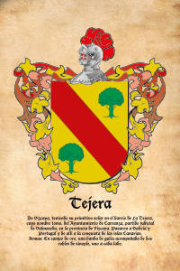 Escudo heráldico del apellido TEJERA