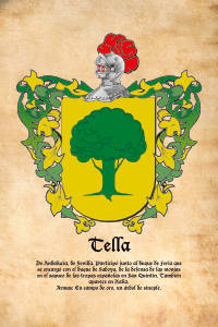 Escudo heráldico del apellido TELLA