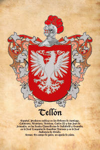 Escudo heráldico del apellido TELLON