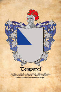 Escudo heráldico del apellido TEMPORAL
