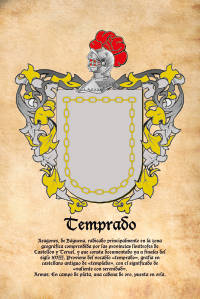 Escudo heráldico del apellido TEMPRADO