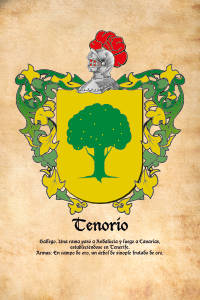 Escudo heráldico del apellido TENORIO