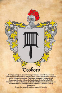 Escudo heráldico del apellido TEODORO