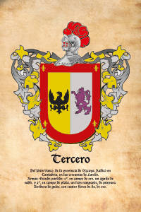 Escudo heráldico del apellido TERCERO