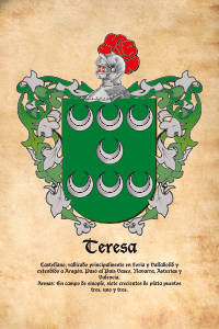 Escudo heráldico del apellido Teresa