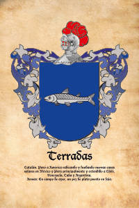Escudo heráldico del apellido TERRADAS