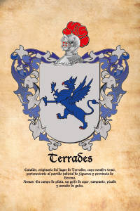 Escudo heráldico del apellido TERRADES